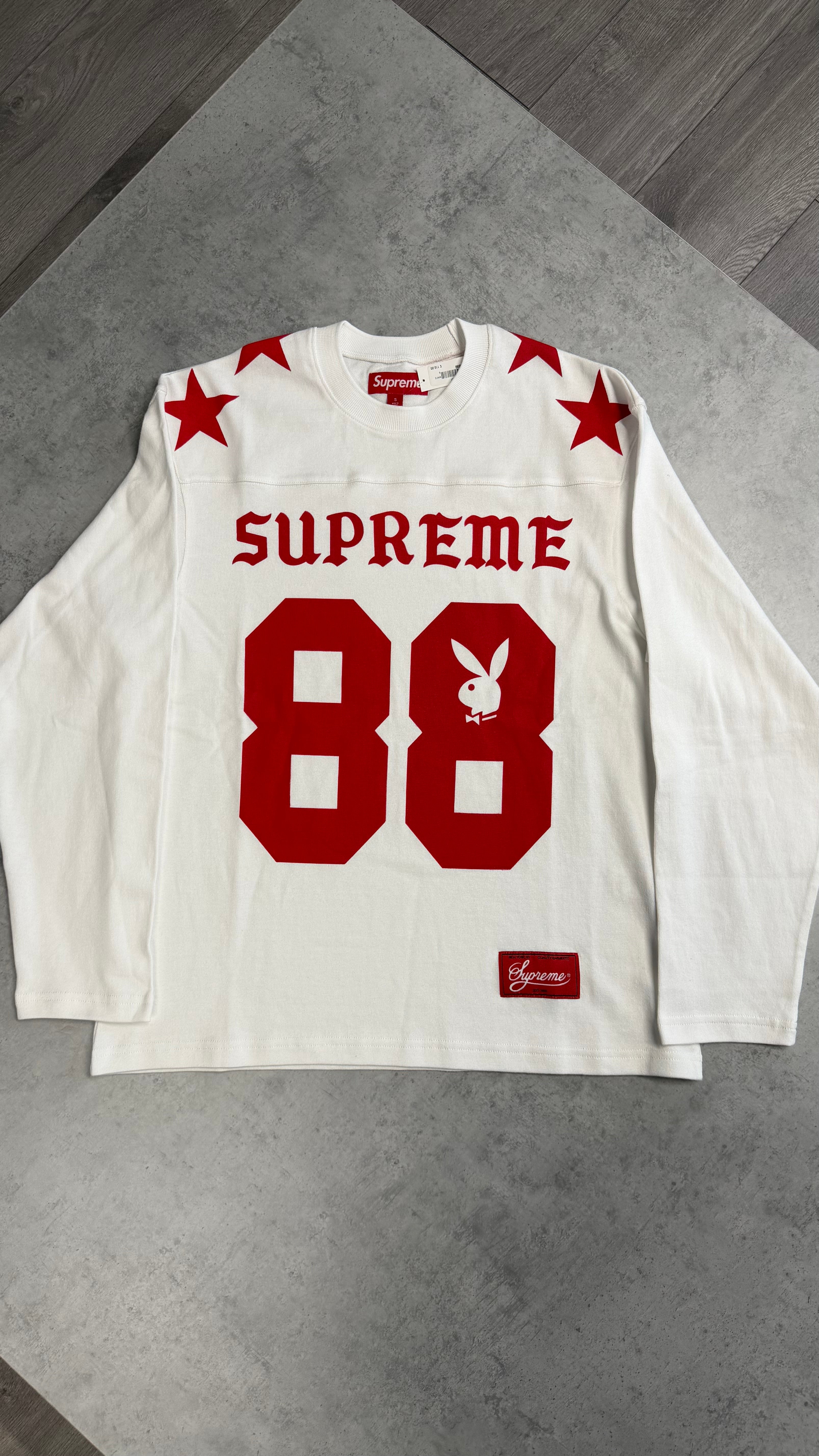 SUPREME PLAYBOY TEE - WHITE/RED