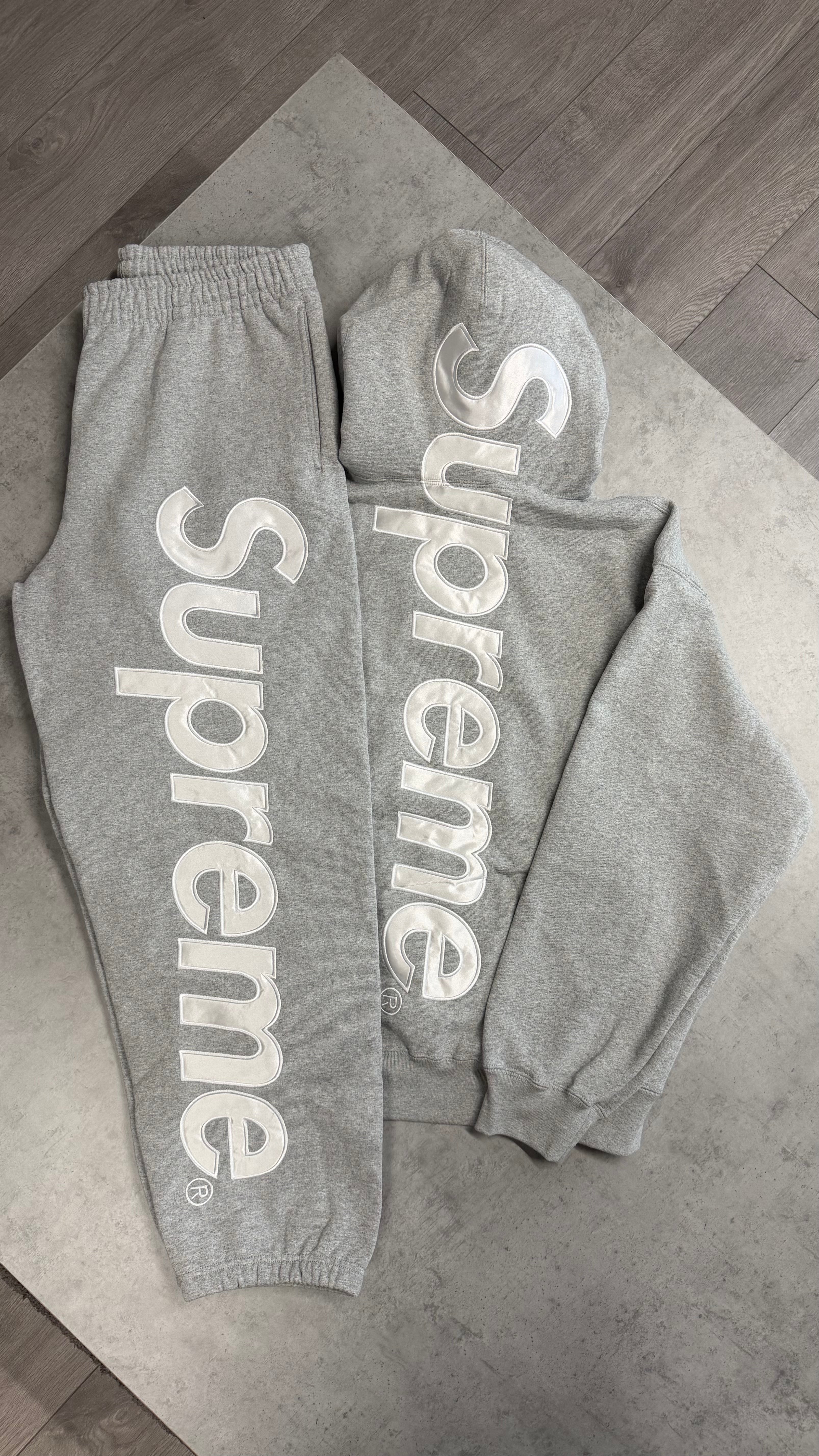 SUPREME APPLIQUE TRACKSUIT - GREY