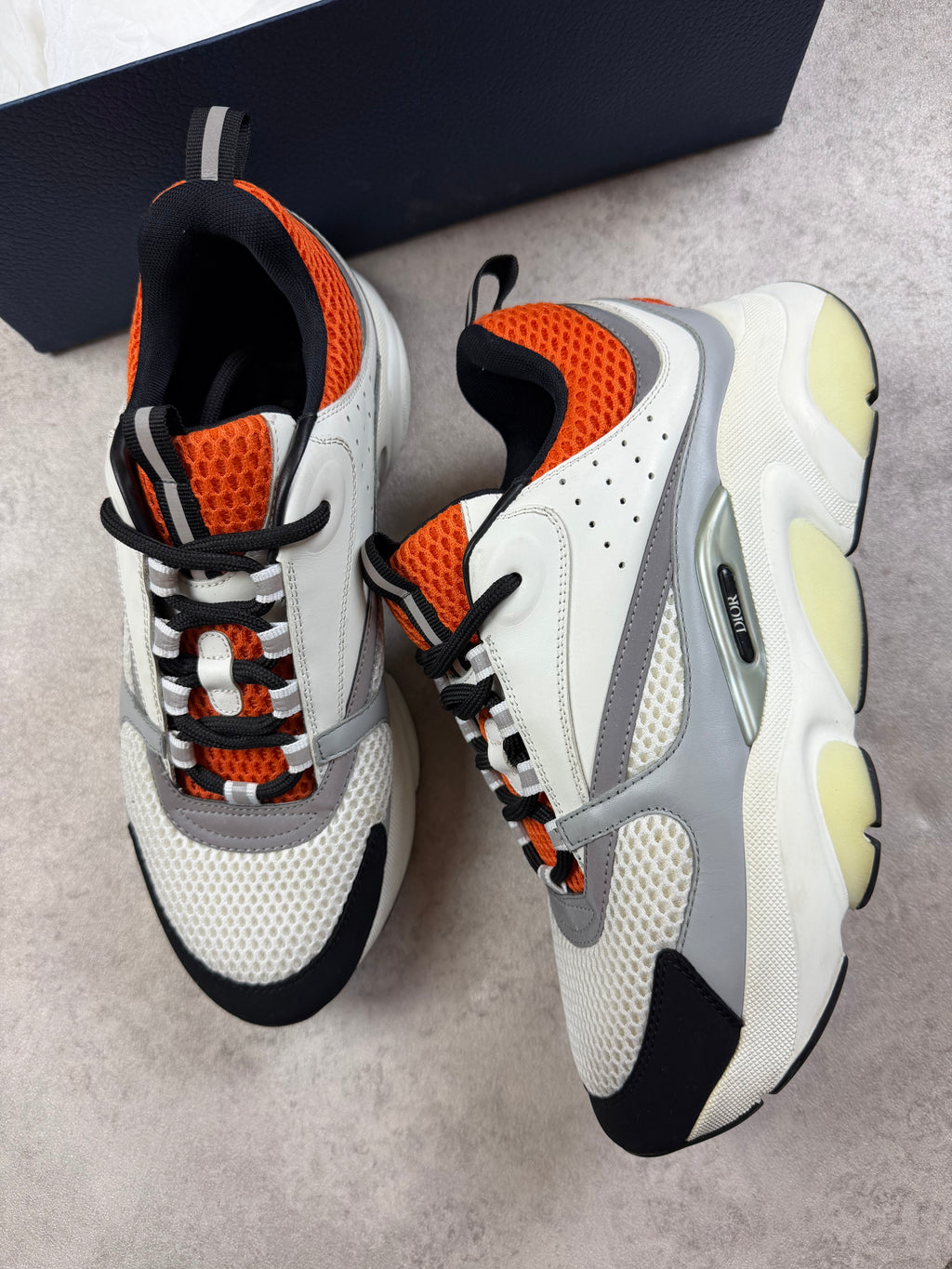 DIOR B22 - WHITE/ORANGE - UK8