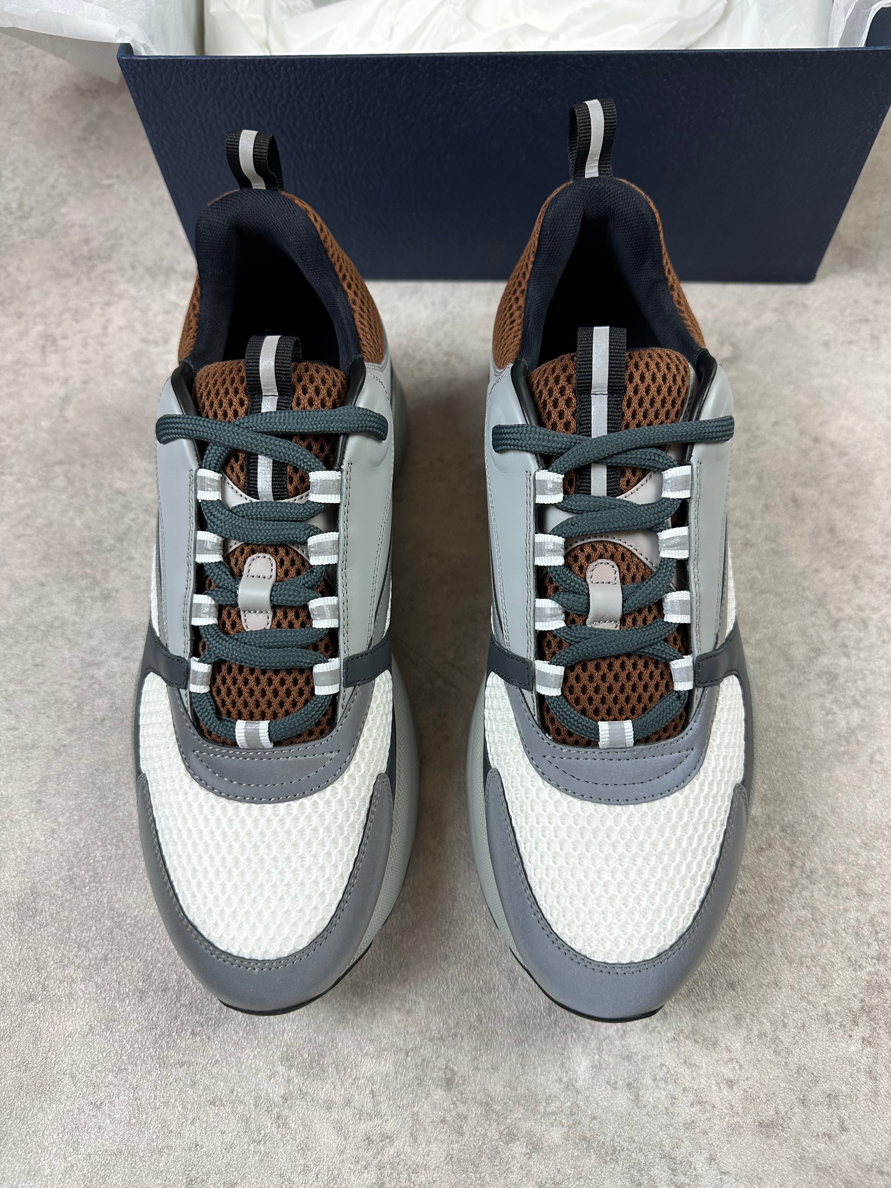 DIOR B22 - WHITE/GREY/BROWN - EU45 (UK11)