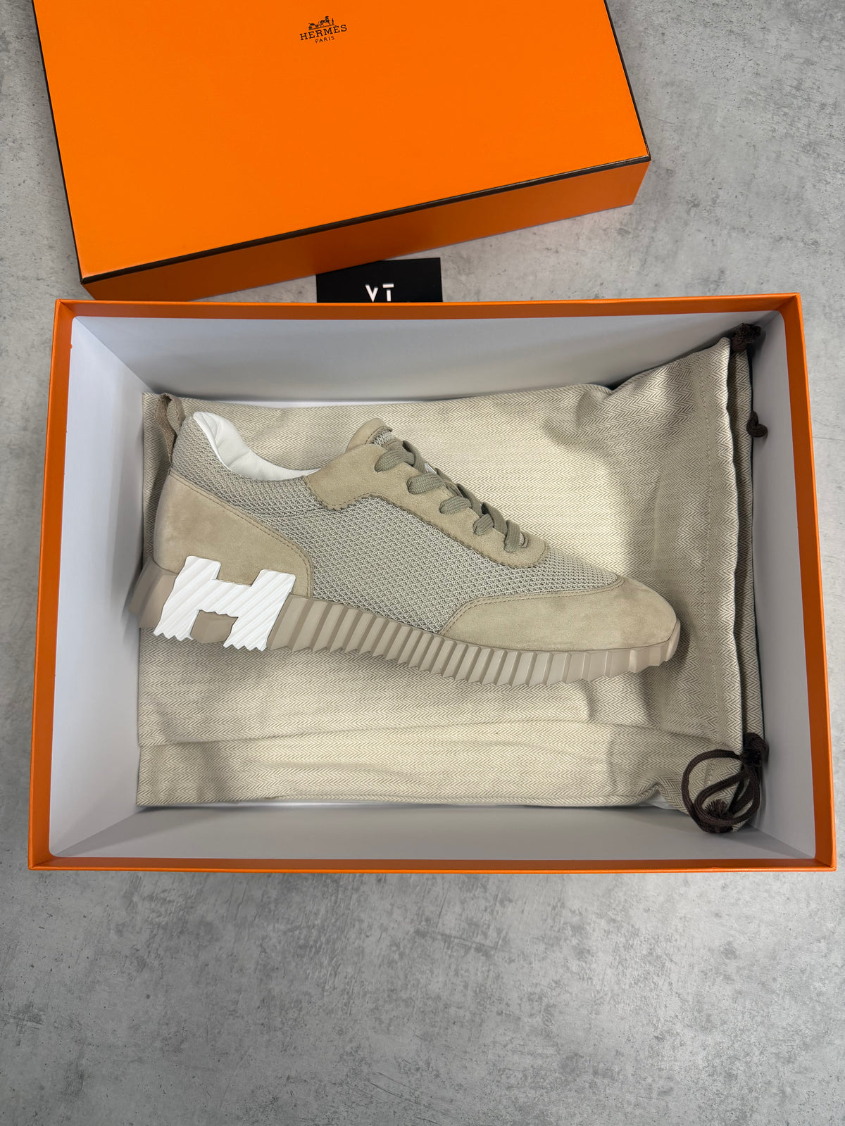 HERMES BOUNCING - BEIGE MESH - UK8.5